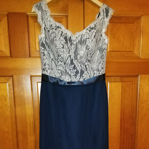 Da Vinci Bridesmaid Lace and Chiffon Dress